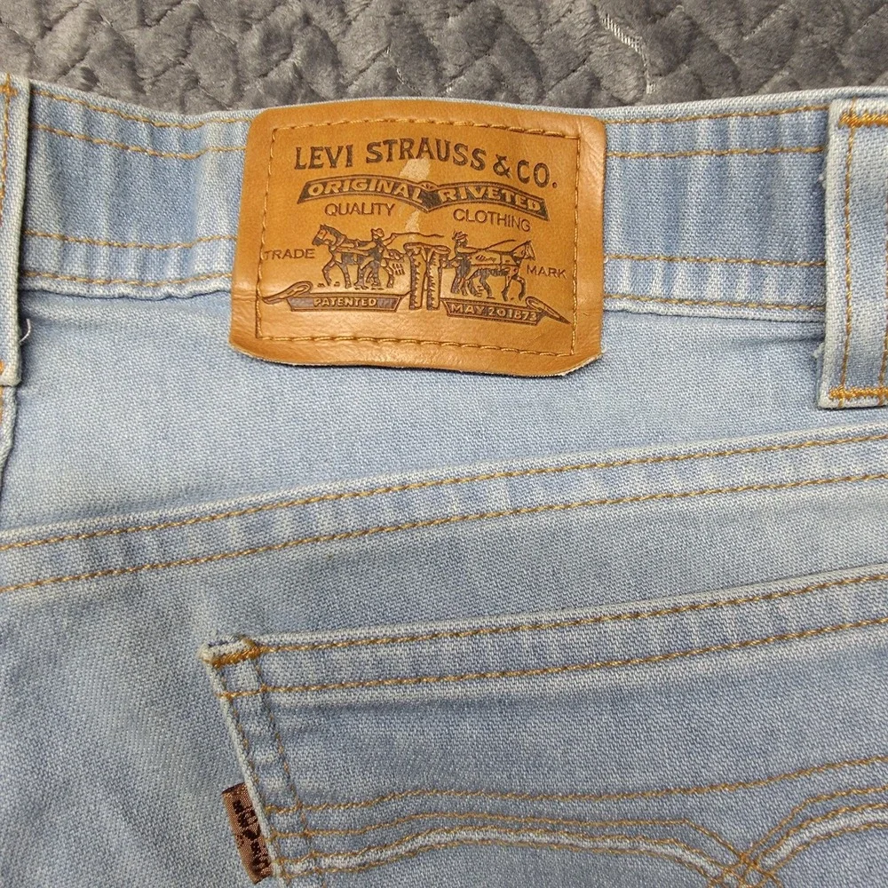 VTG Levis Jeans Mens 38x29 Brown‎ Label Cowboy Light Blue Straight Boot Leg READ